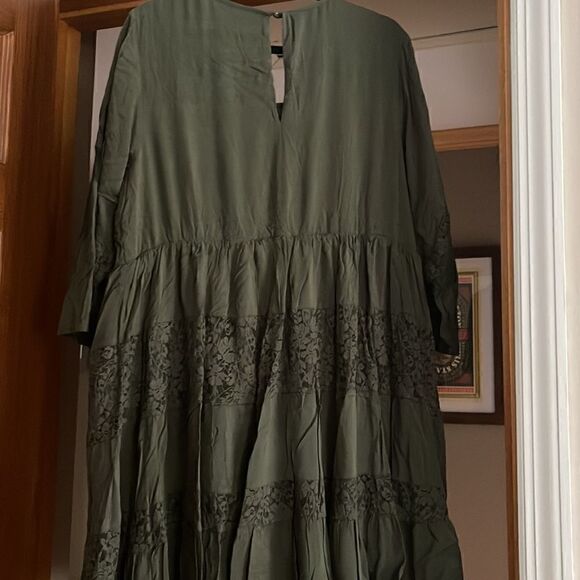 Torrid Boho Long Sleeve Dress with Lace Detail - Picture 6 of 9